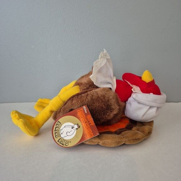 People Pals Vintage Stuffed Plush Thanksgiving Girl Toy Turkey 10 IN - Picture 4 of 7